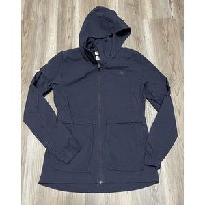 The North Face Women's Size XS Light Jacket Blue Pockets Cinch Waist Rain Coat